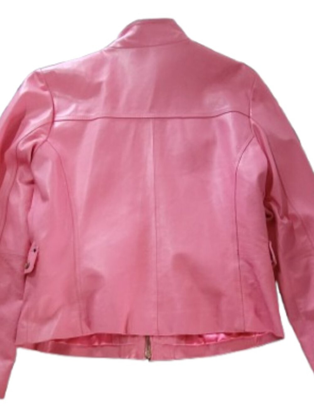 Black Rivet Pink 100% Leather Jacket - Picture 4 of 4